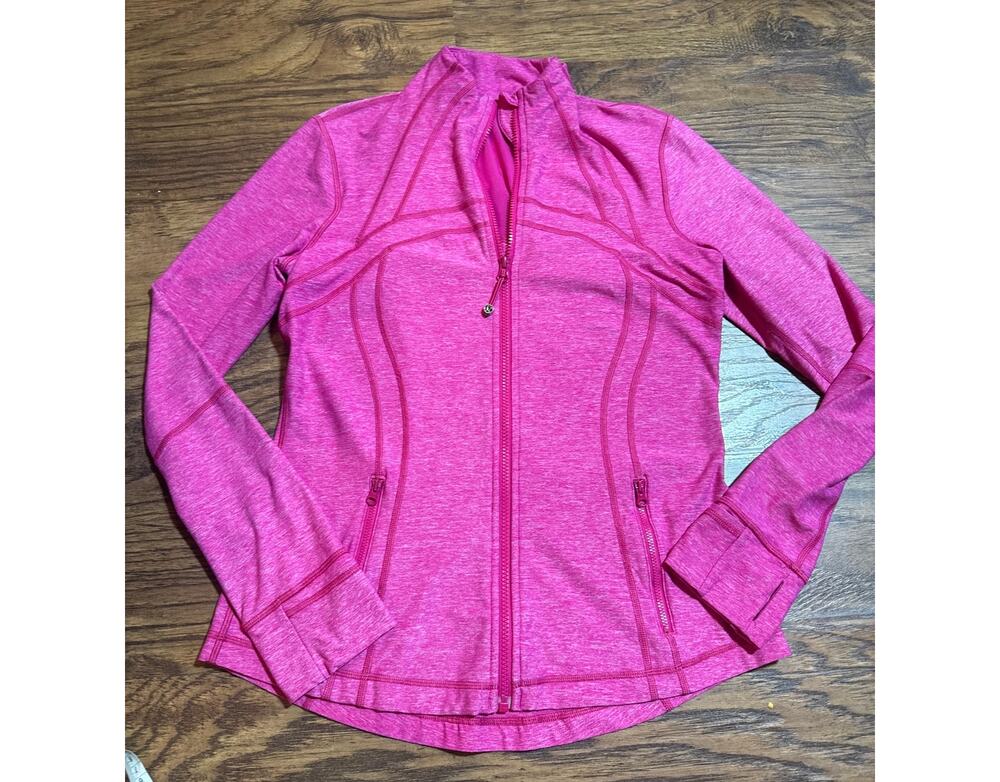 Lululemon Define Jacket Heathered Jewelled Magenta Hot Pink Size 12 Luon